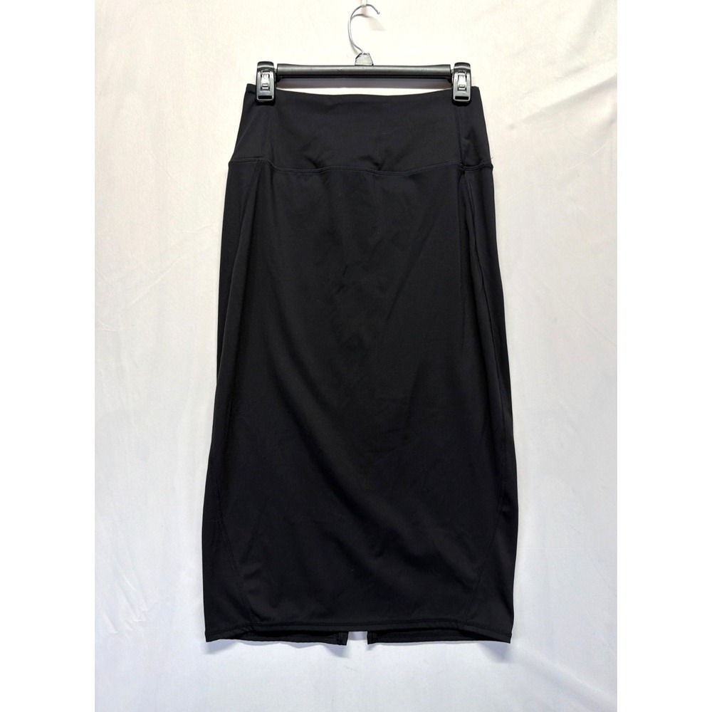 Slim-Fit High-Rise Maxi Skirt Womens M Black Quick Dry Athleisure Casual